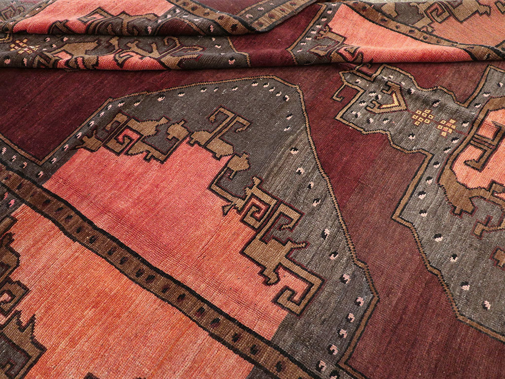 Vintage Turkish Anatolian Large Square Room Size Carpet, No.33254 - Staging