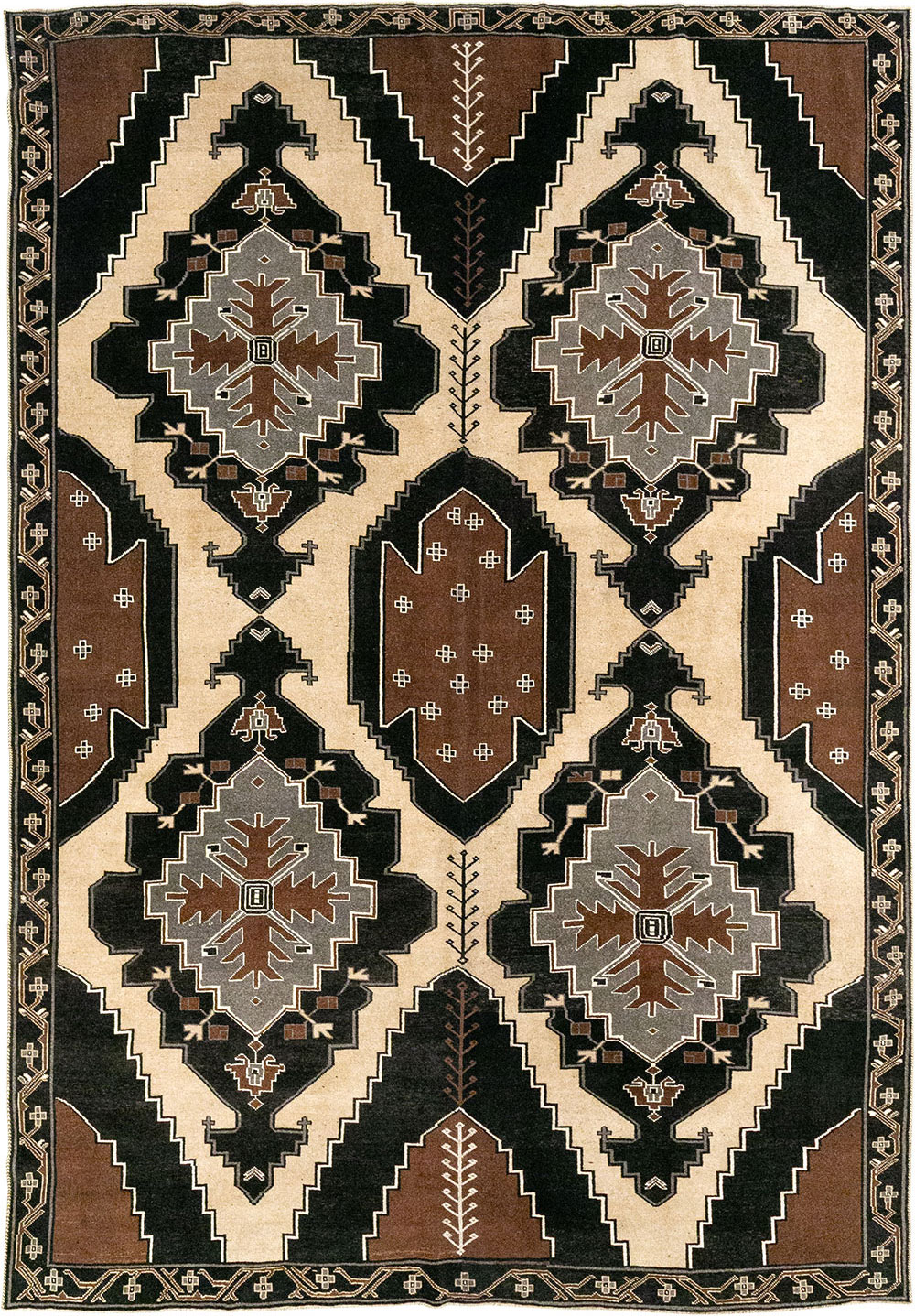 Vintage Turkish Anatolian Large Room Size Carpet, No.33255 - Staging