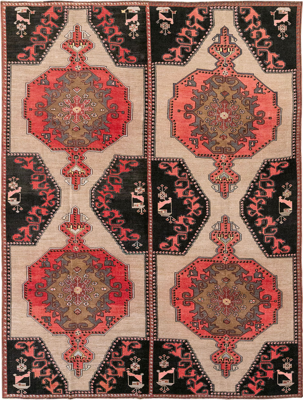 Vintage Turkish Anatolian Room Size Carpet, No.33256 - Staging