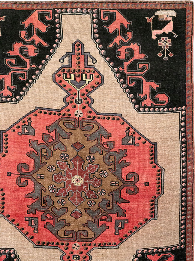 Vintage Turkish Anatolian Room Size Carpet, No.33256 - Staging