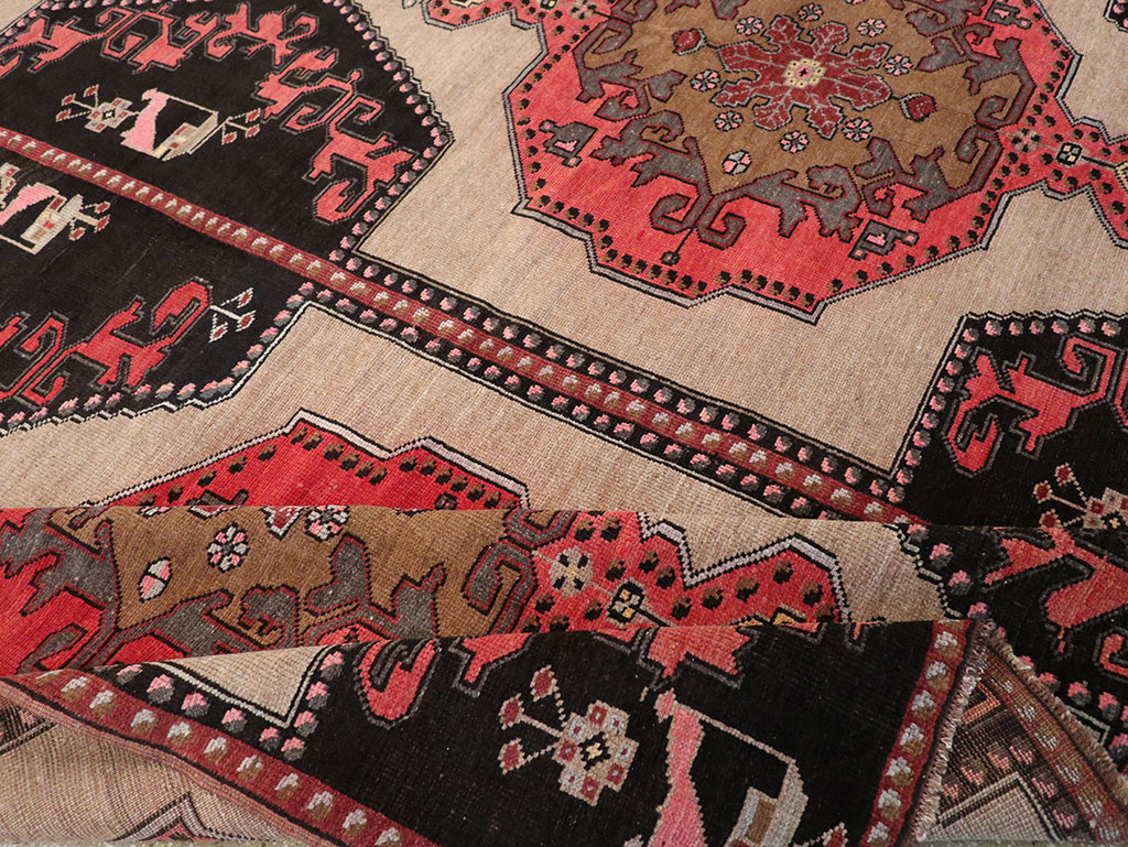 Vintage Turkish Anatolian Room Size Carpet, No.33256 - Staging