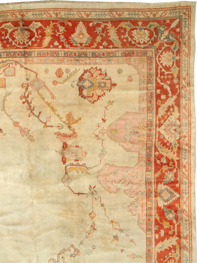 Antique Turkish Oushak Oversize Rug, No.33264 - Staging