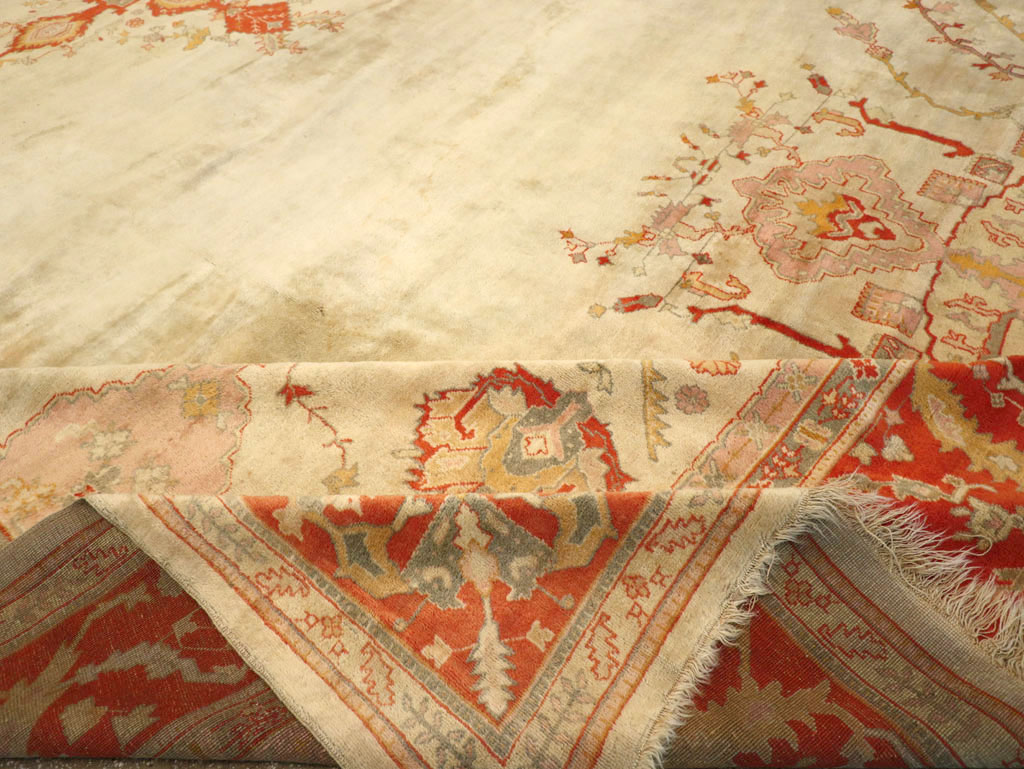 Antique Turkish Oushak Oversize Rug, No.33264 - Staging
