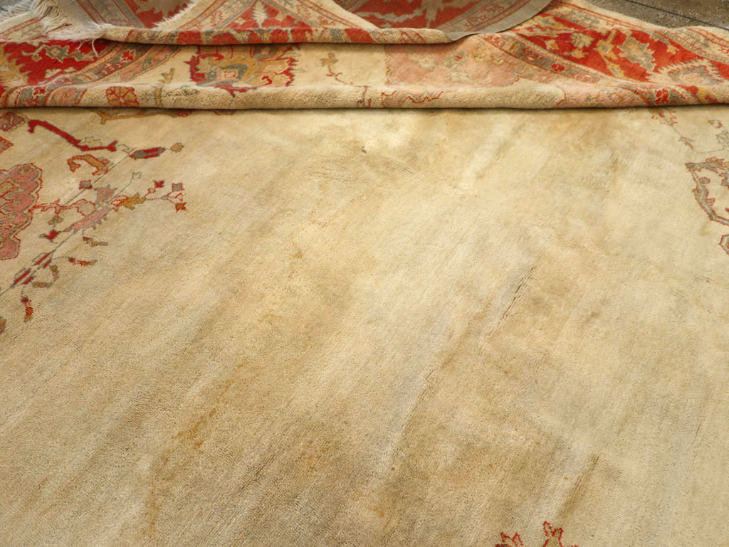 Antique Turkish Oushak Oversize Rug, No.33264 - Staging