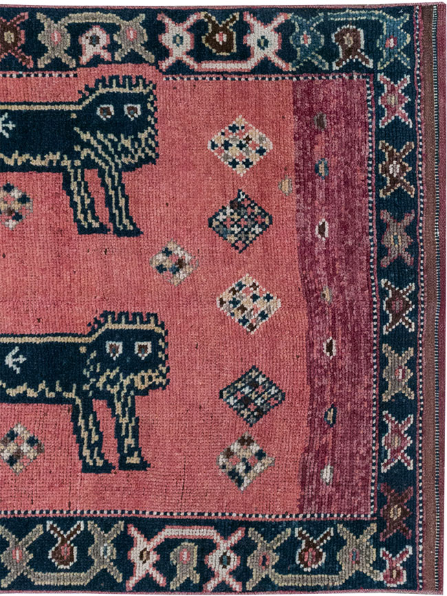 Vintage Turkish Anatolian Pictorial Runner, No.33267 - Staging