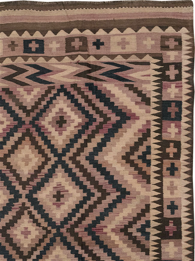 Vintage Afghan Flatweave Kilim Large Carpet, No.33271 - Staging