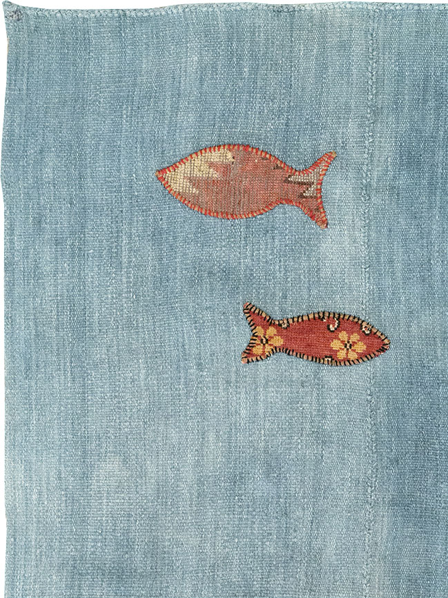 Contemporary Turkish Kilim Accent Rug, No.33272 - Staging