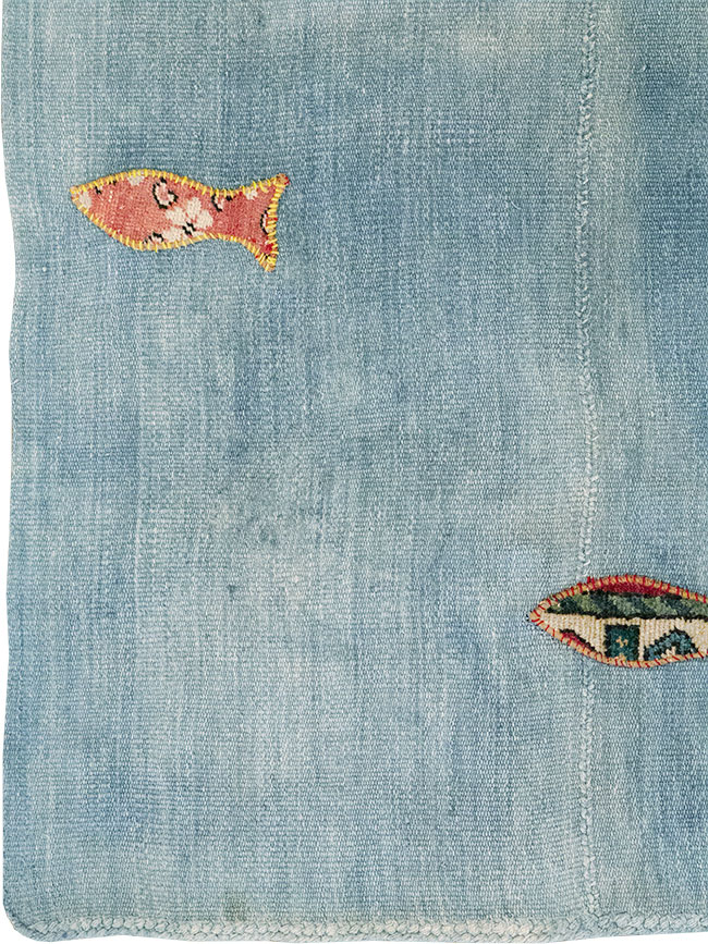 Contemporary Turkish Kilim Accent Rug, No.33272 - Staging