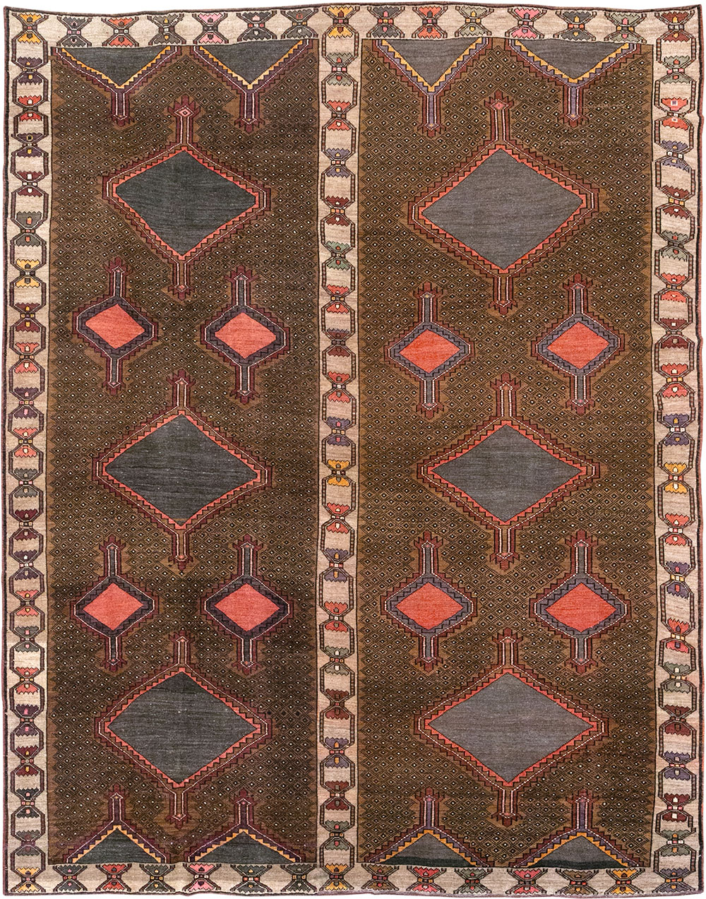Vintage Turkish Anatolian Room Size Carpet, No.33276 - Staging