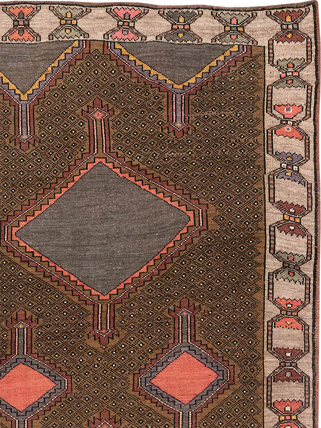 Vintage Turkish Anatolian Room Size Carpet, No.33276 - Staging
