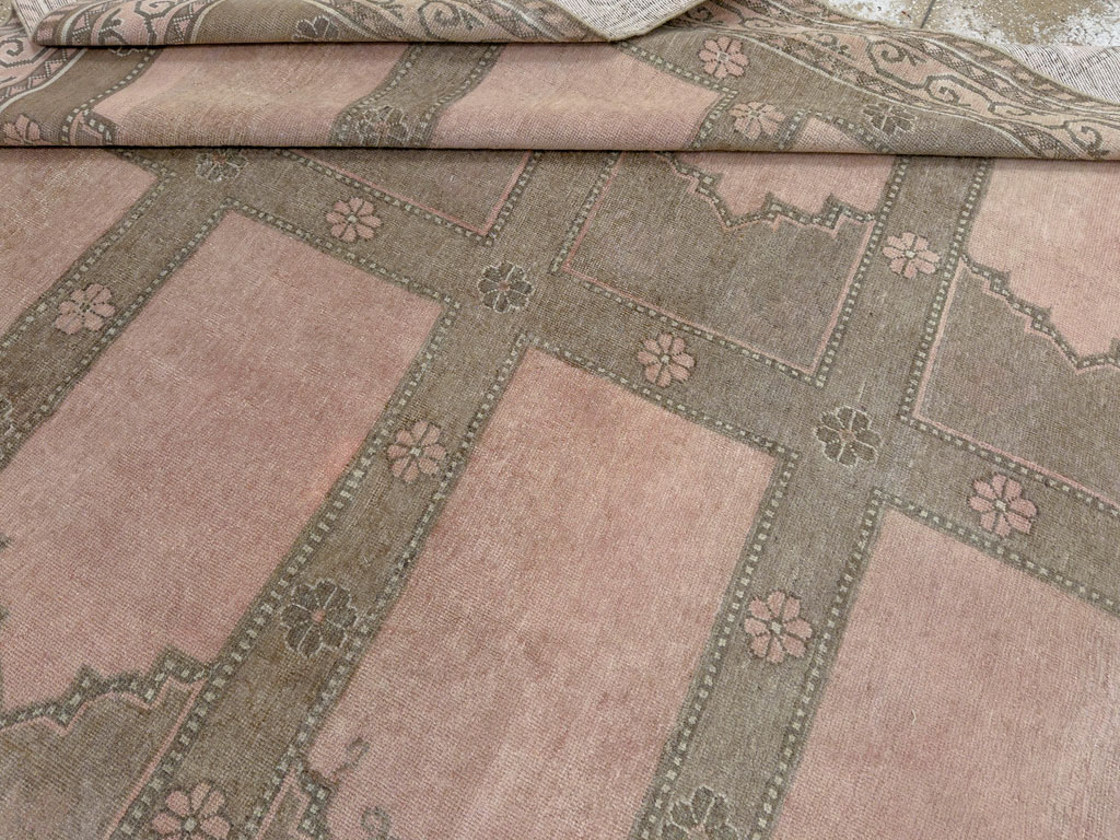 Vintage East Turkestan Khotan Accent Carpet, No.33285 - Staging