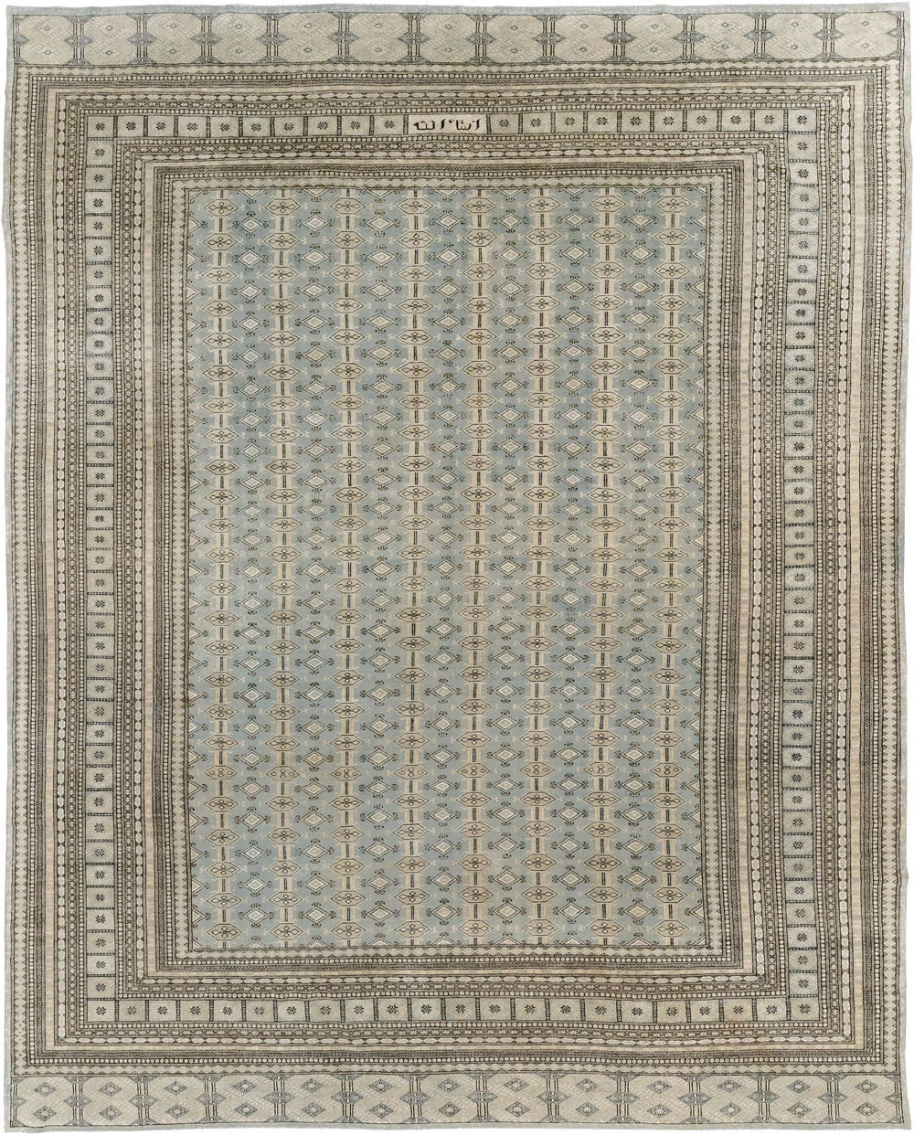Vintage Central Asian Bokhara Room Size Carpet, No.33287 - Staging