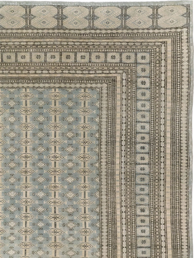 Vintage Central Asian Bokhara Room Size Carpet, No.33287 - Staging