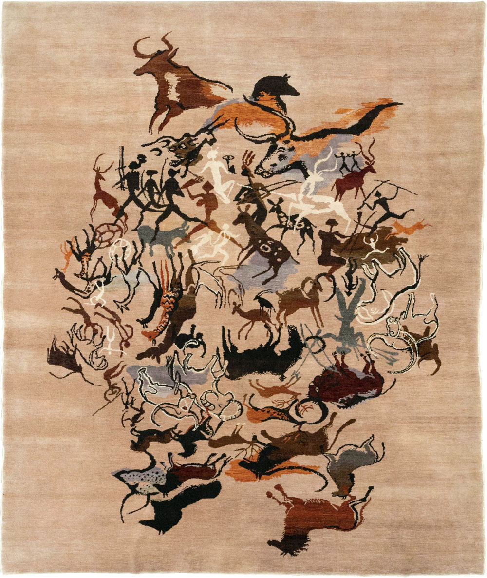 Mid-20th Century Art Deco Carpet: Caverna By Olga Fisch, No.33288 - Staging