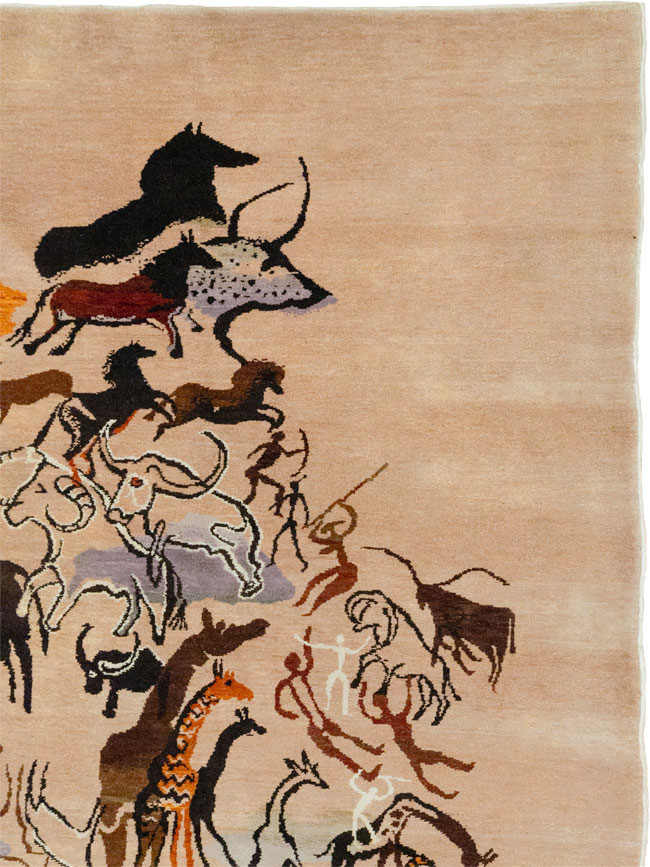 Mid-20th Century Art Deco Carpet: Caverna By Olga Fisch, No.33288 - Staging