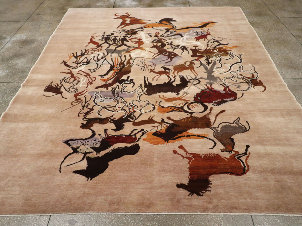 Mid-20th Century Art Deco Carpet: Caverna By Olga Fisch, No.33288 - Staging