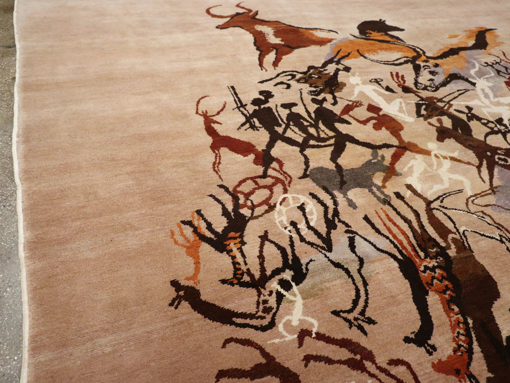 Mid-20th Century Art Deco Carpet: Caverna By Olga Fisch, No.33288 - Staging