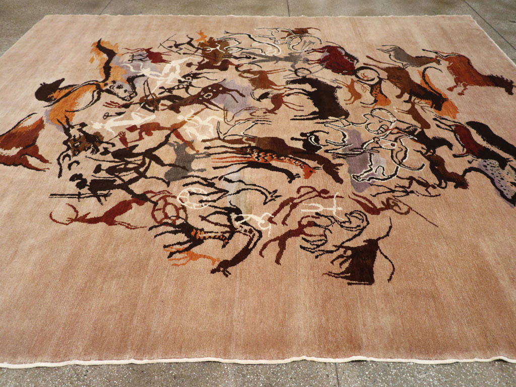Mid-20th Century Art Deco Carpet: Caverna By Olga Fisch, No.33288 - Staging
