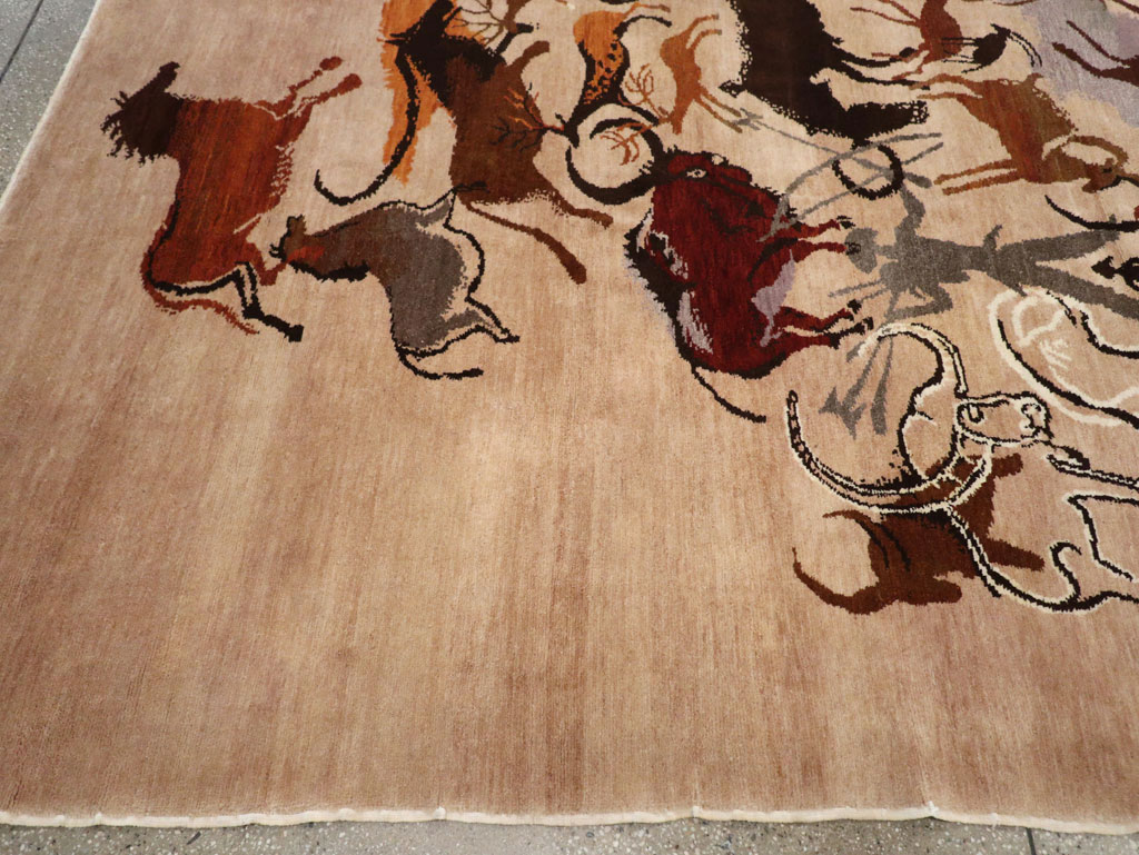 Mid-20th Century Art Deco Carpet: Caverna By Olga Fisch, No.33288 - Staging