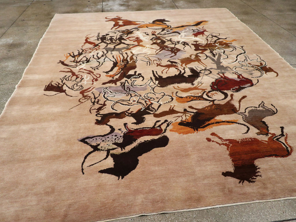 Mid-20th Century Art Deco Carpet: Caverna By Olga Fisch, No.33288 - Staging