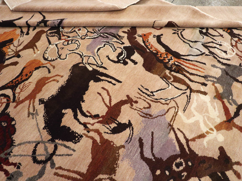 Mid-20th Century Art Deco Carpet: Caverna By Olga Fisch, No.33288 - Staging