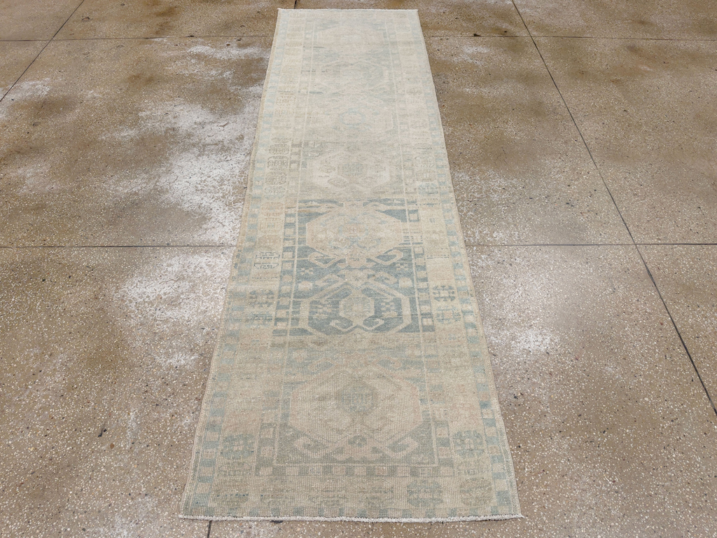 Antique Persian Heriz Runner, No.33309 - Staging