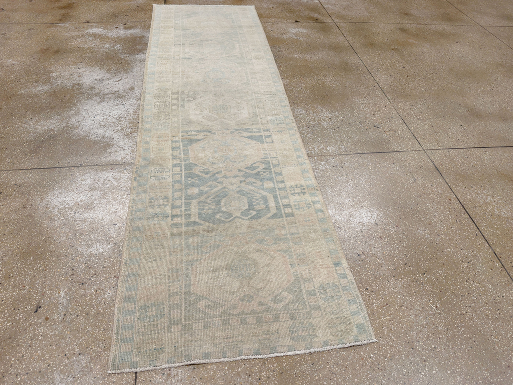 Antique Persian Heriz Runner, No.33309 - Staging