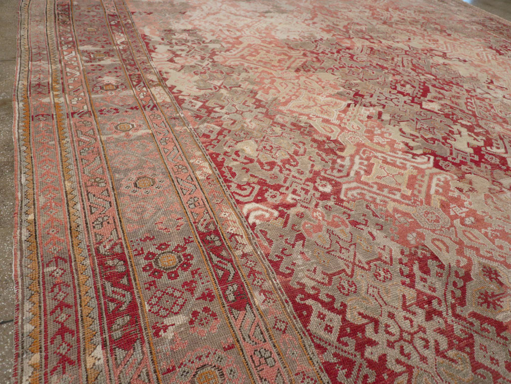 Antique Turkish Oushak Oversize Carpet, No.33315 - Staging