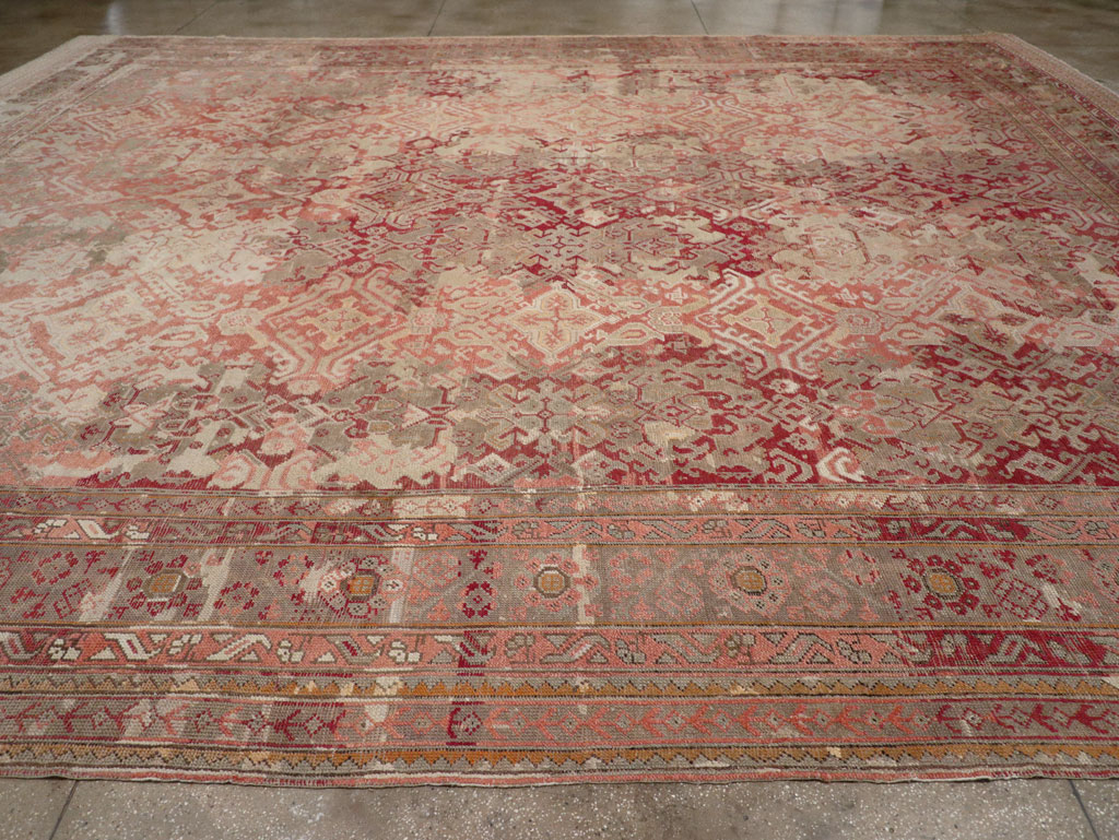 Antique Turkish Oushak Oversize Carpet, No.33315 - Staging