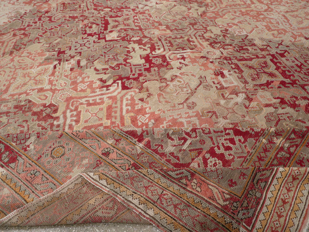 Antique Turkish Oushak Oversize Carpet, No.33315 - Staging