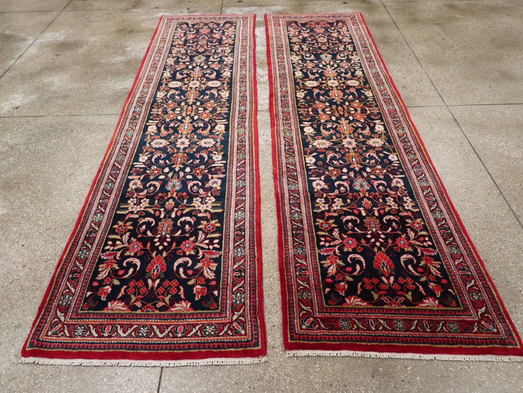 Vintage Persian Sarouk Runner (Pair: 1 of 2), No.33316 - Staging