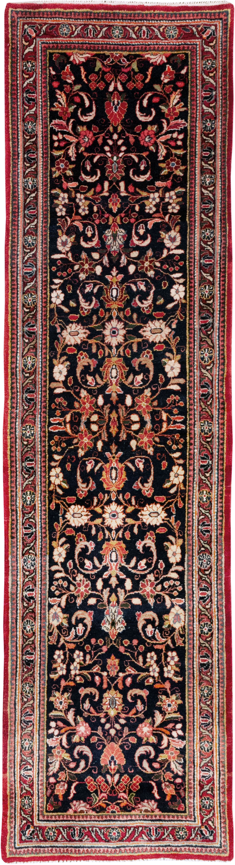 Vintage Persian Sarouk Runner (Pair: 2 of 2), No.33317 - Staging