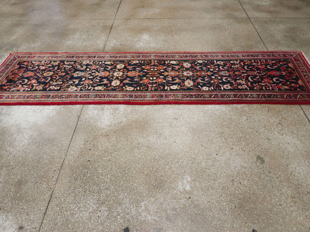 Vintage Persian Sarouk Runner (Pair: 2 of 2), No.33317 - Staging