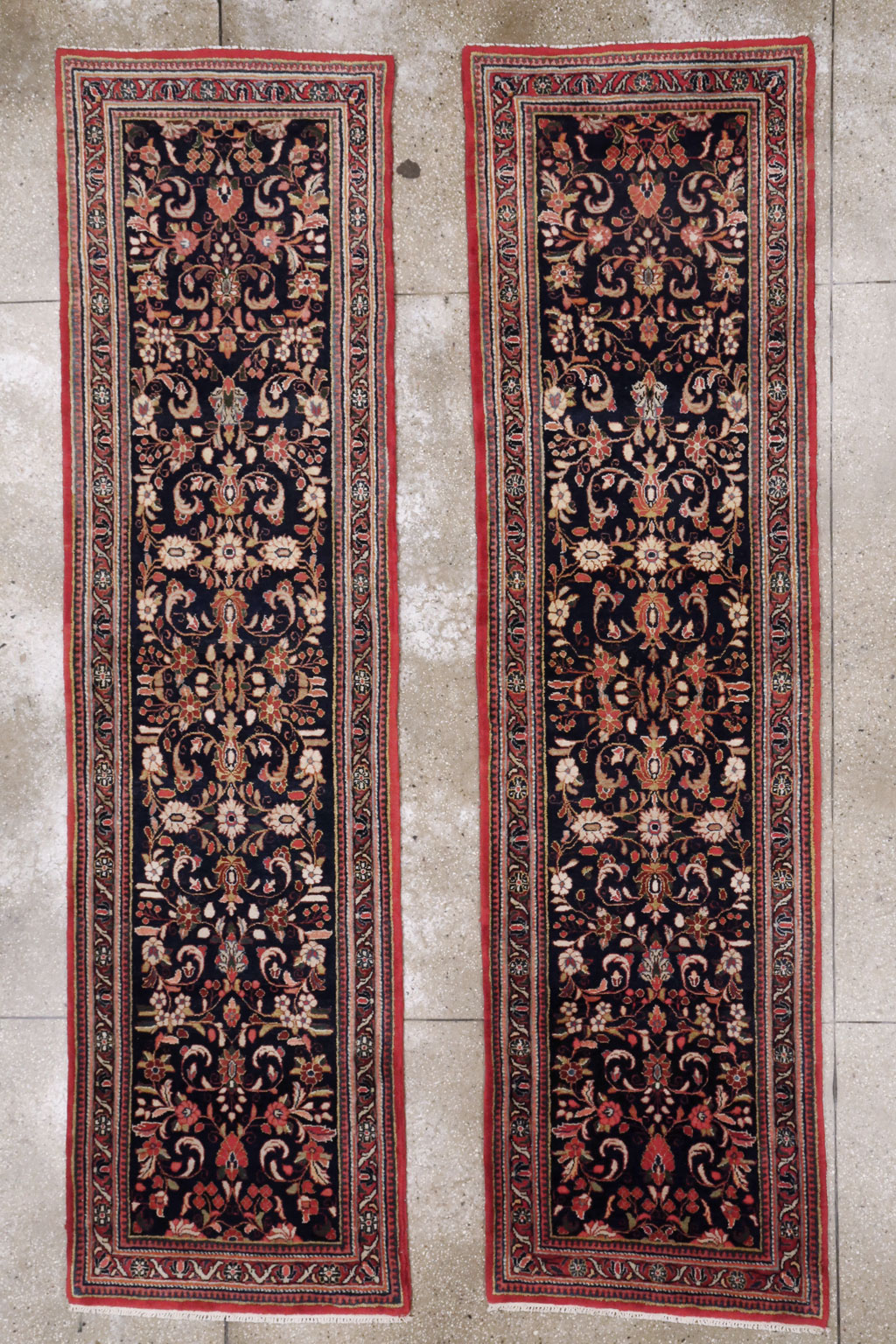 Vintage Persian Sarouk Runner (Pair: 2 of 2), No.33317 - Staging