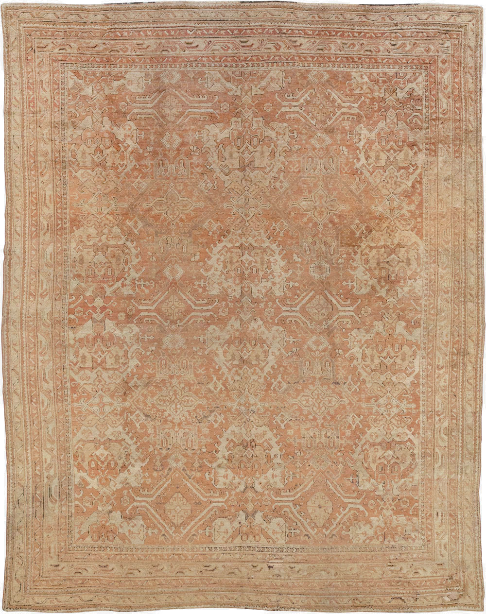 Antique Turkish Oushak Large Room Size Carpet, No.33318 - Staging