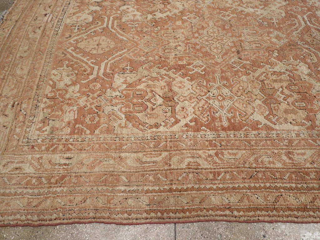 Antique Turkish Oushak Large Room Size Carpet, No.33318 - Staging