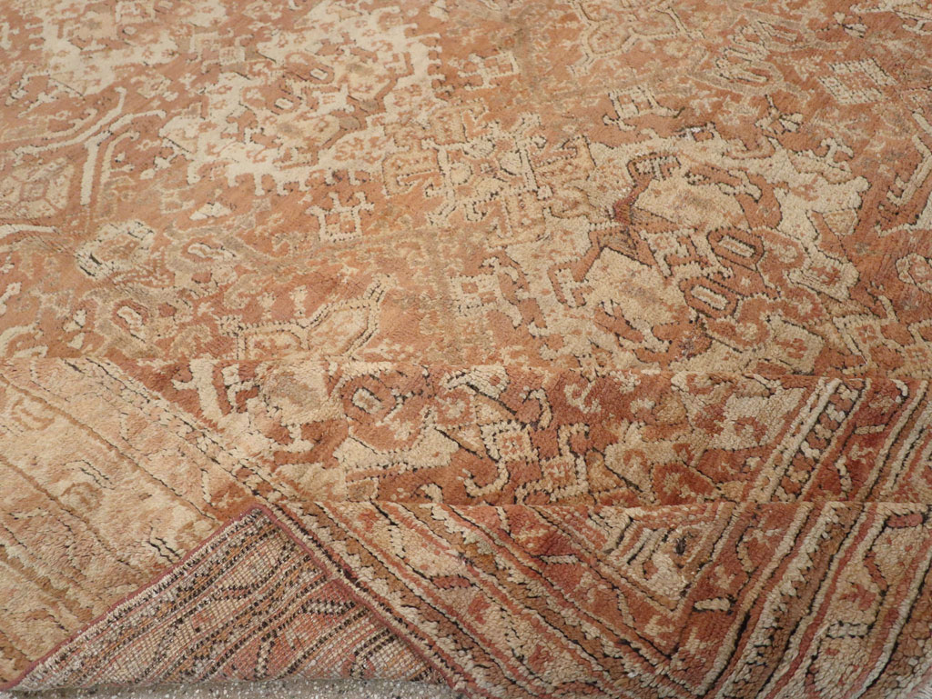 Antique Turkish Oushak Large Room Size Carpet, No.33318 - Staging