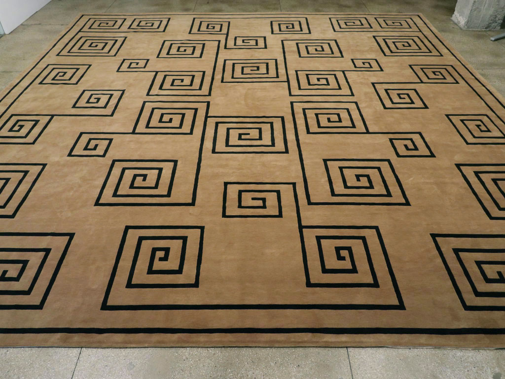 Modern Tibetan Contemporary Square Large Carpet, No.33323 - Staging