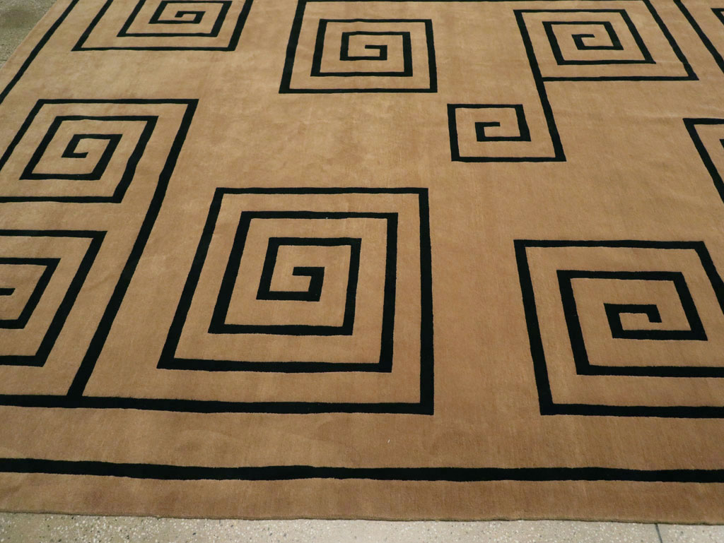 Modern Tibetan Contemporary Large Square Carpet, No.33323 - Staging