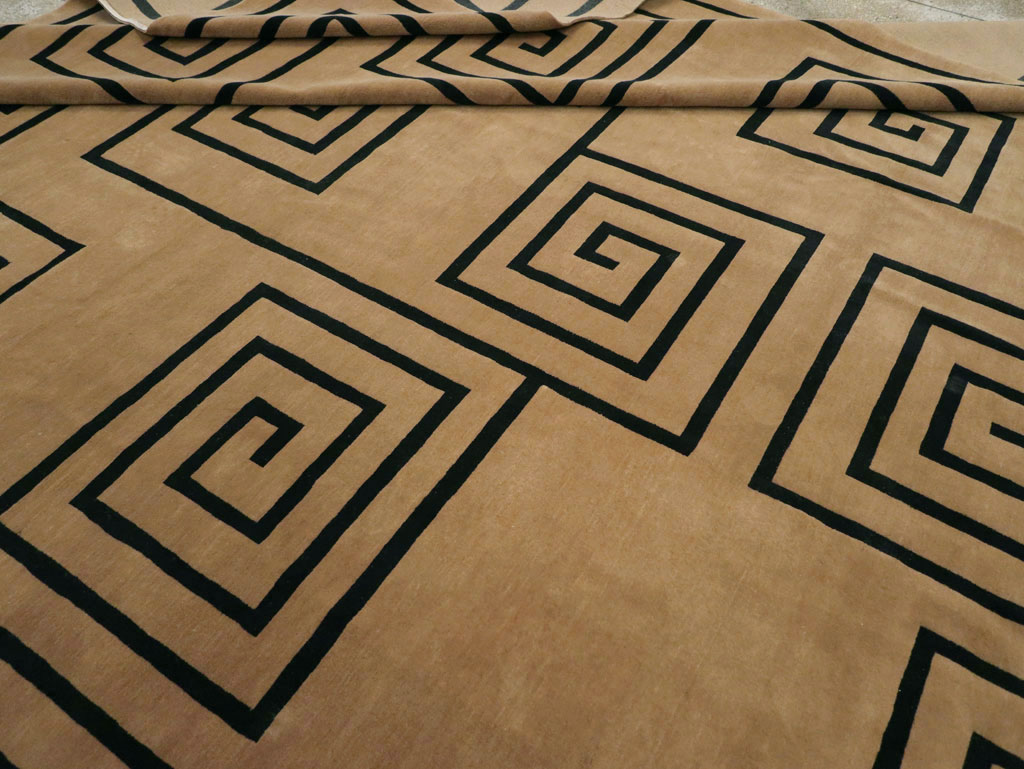 Modern Tibetan Contemporary Large Square Carpet, No.33323 - Staging