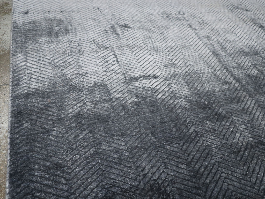 Modern Tibetan Accent Carpet, No.33324 - Staging