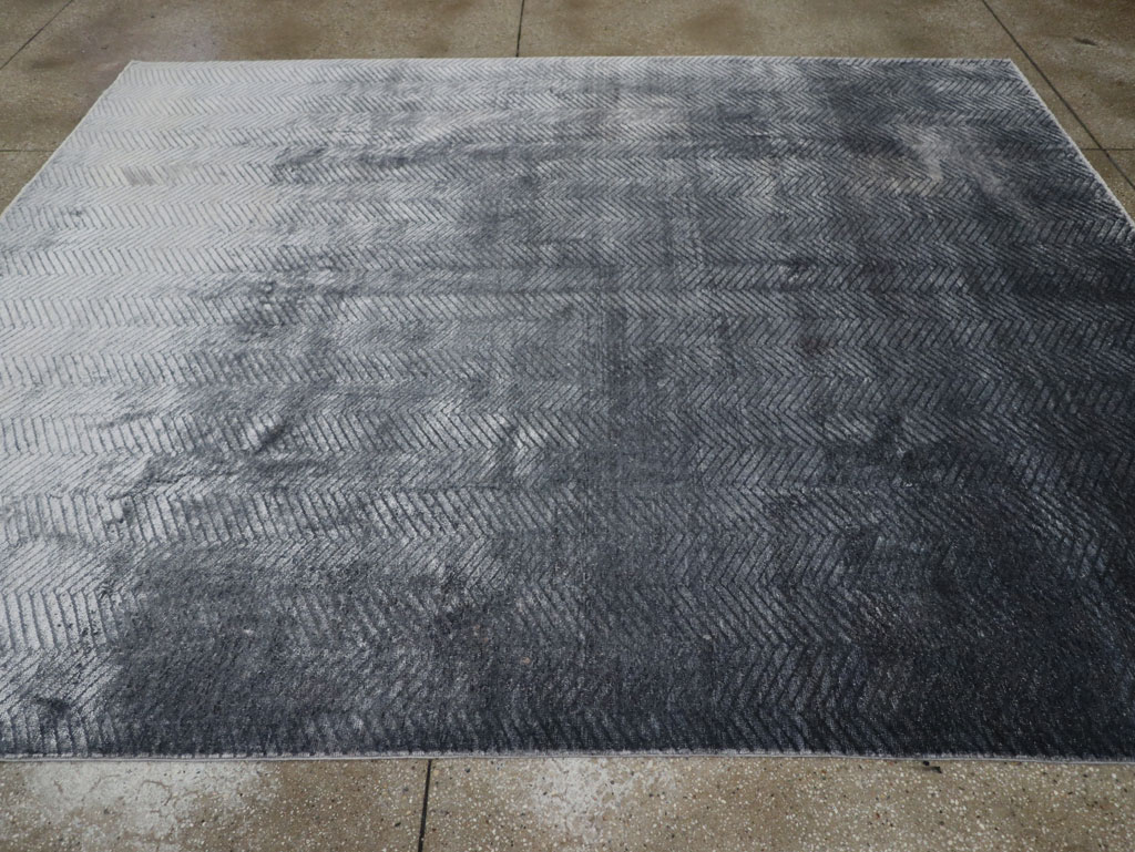 Modern Tibetan Accent Carpet, No.33324 - Staging