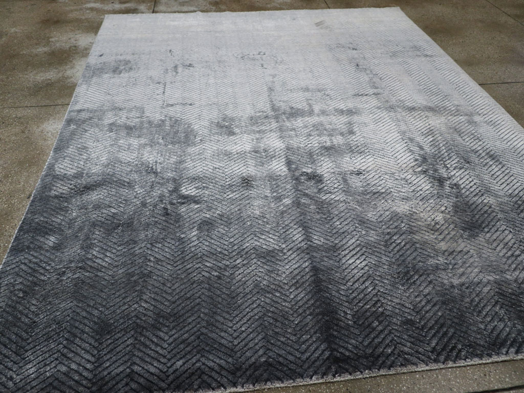 Modern Tibetan Accent Carpet, No.33324 - Staging