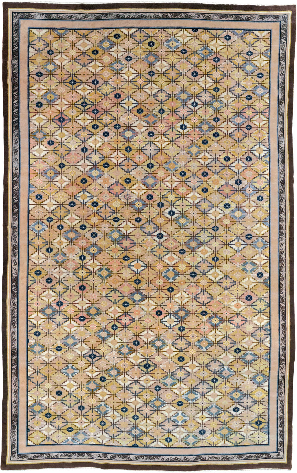 Antique Chinese Ningxia Room Size Carpet, No.33334 - Staging