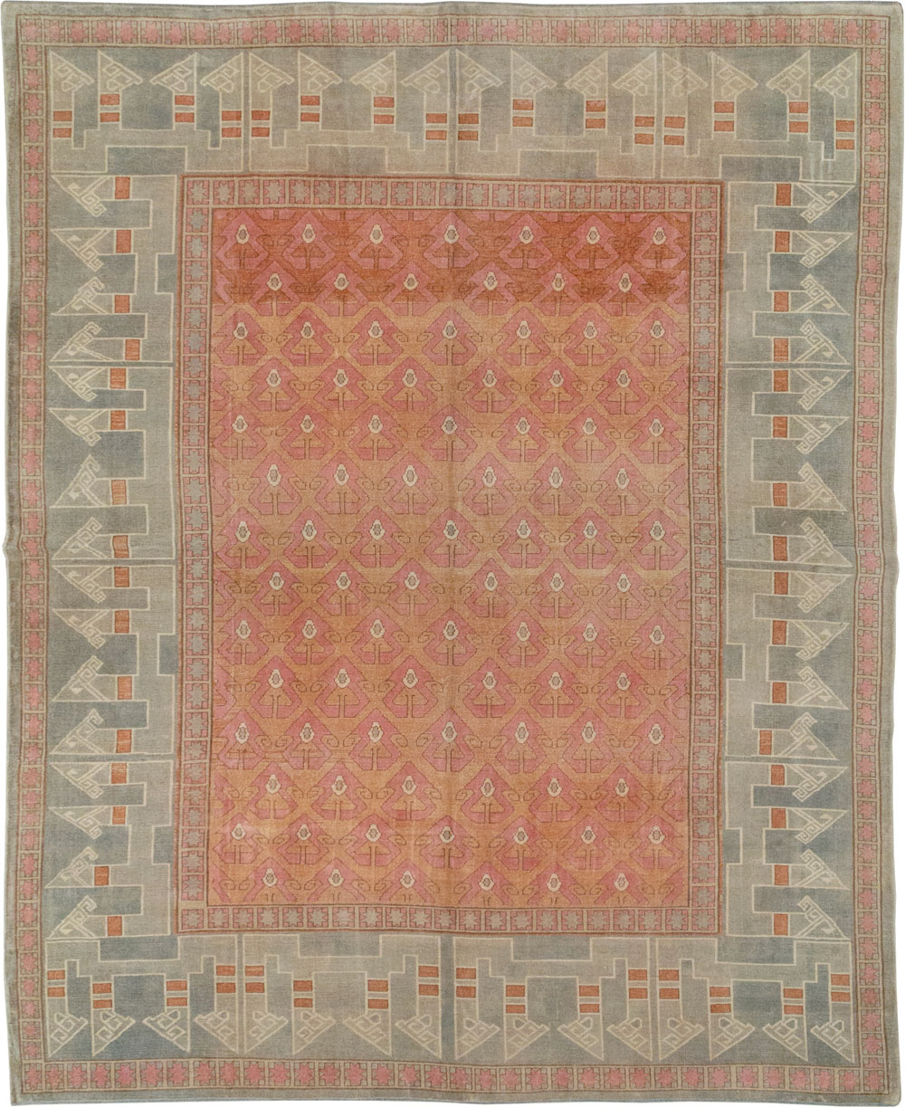Vintage Turkish Anatolian Room Size Carpet, No.33337 - Staging
