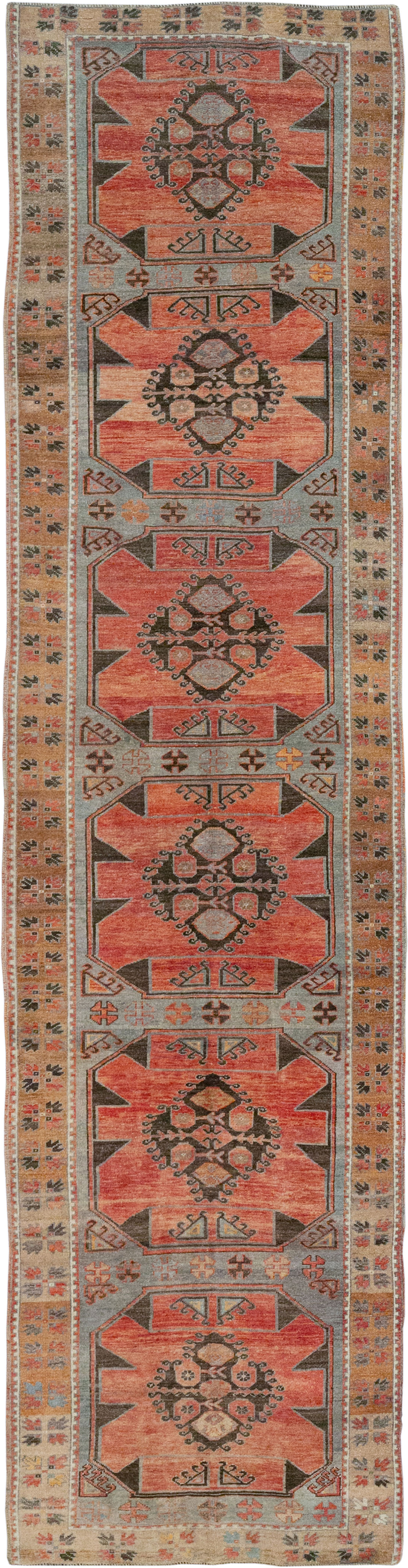 Vintage Turkish Anatolian Long Runner, No.33338 - Staging