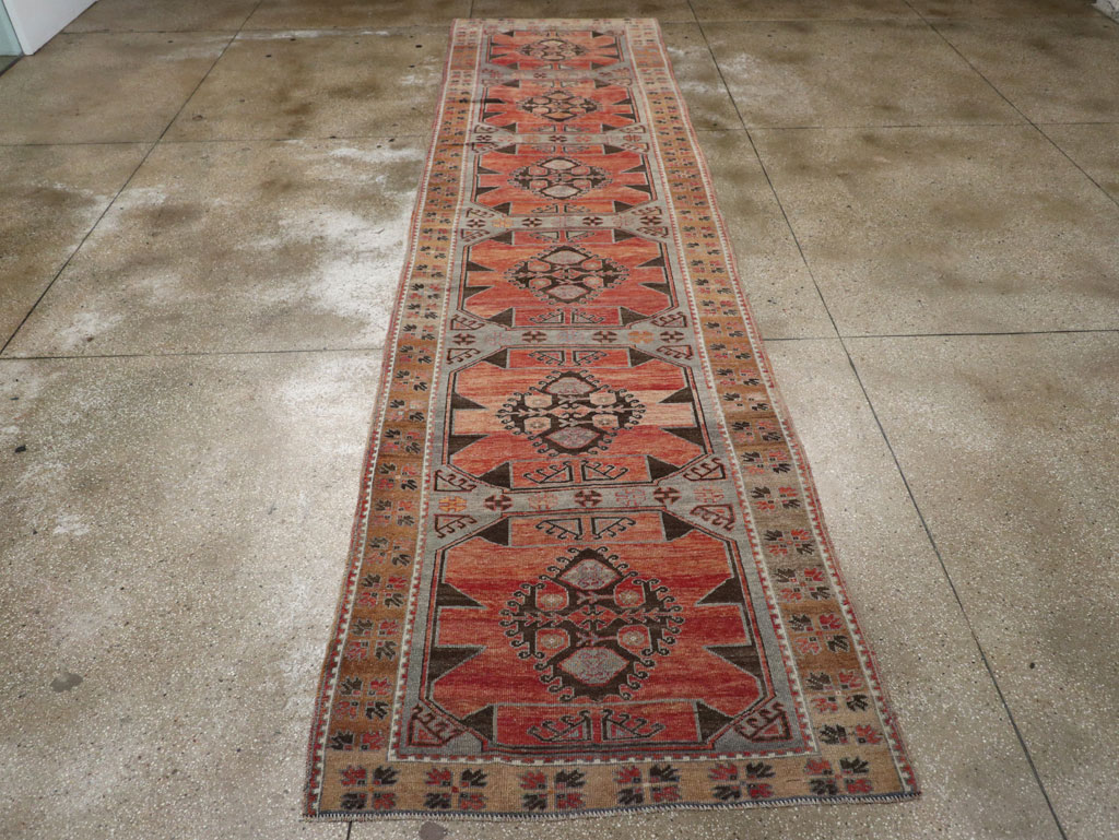 Vintage Turkish Anatolian Long Runner, No.33338 - Staging