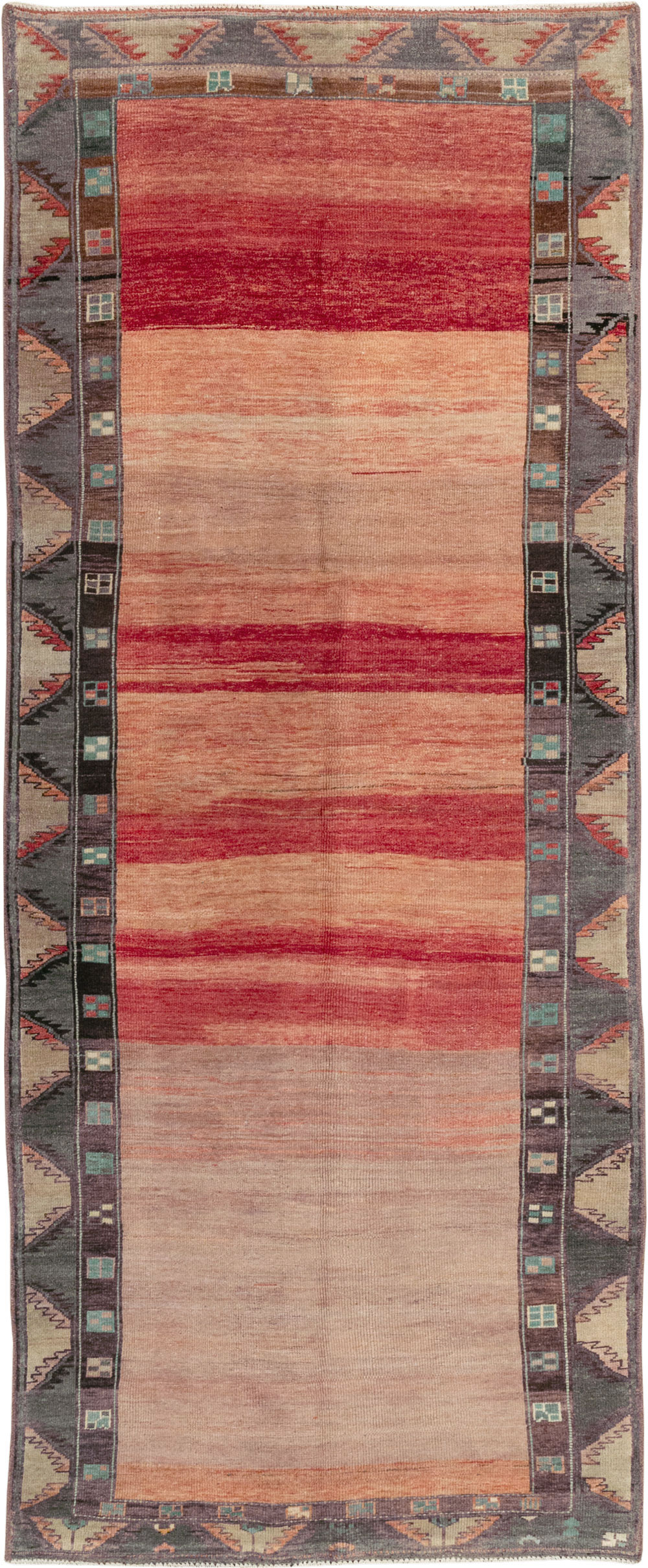 Vintage Turkish Anatolian Wide Gallery Runner, No.33339 - Staging