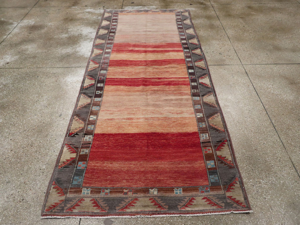 Vintage Turkish Anatolian Wide Gallery Runner, No.33339 - Staging