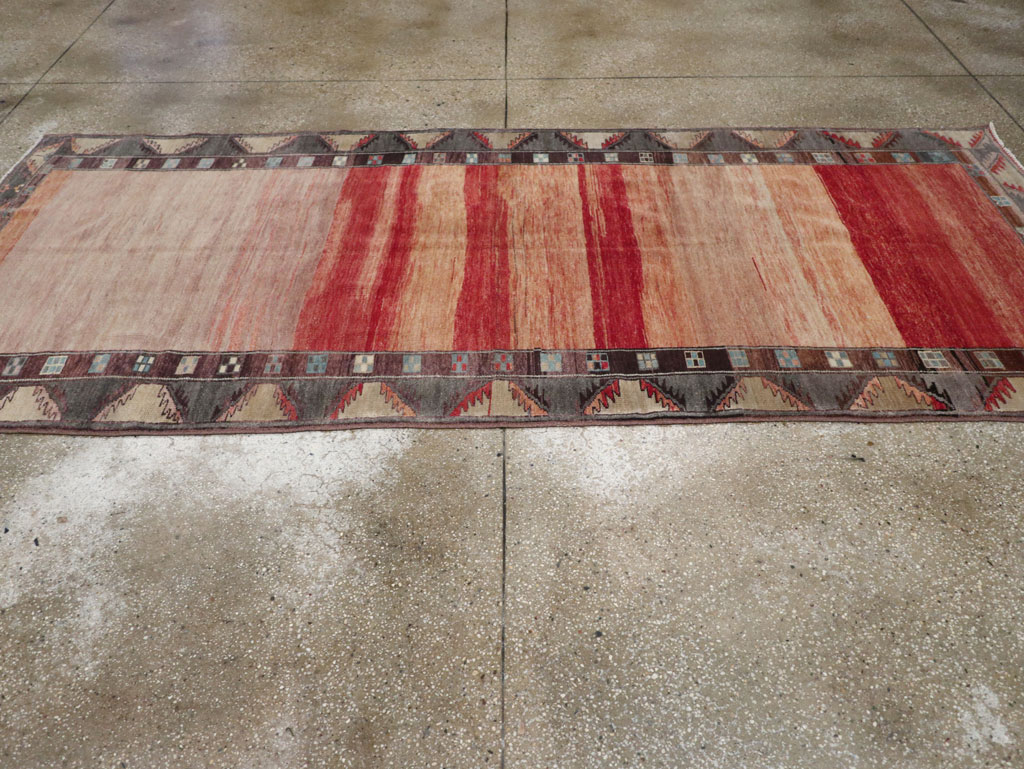 Vintage Turkish Anatolian Wide Gallery Runner, No.33339 - Staging